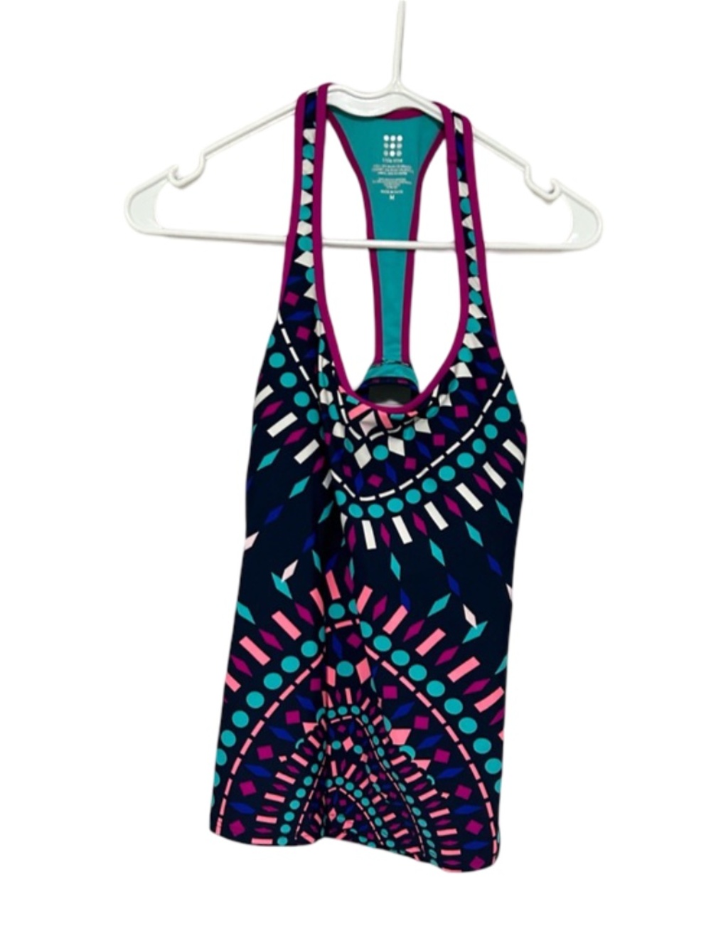 Title Nine Geometric Print Workout Tank Top Size Medium
